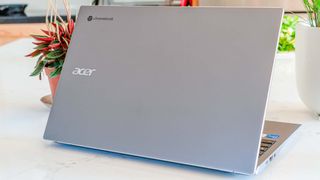 Acer Chromebook 515 on desk showing lid