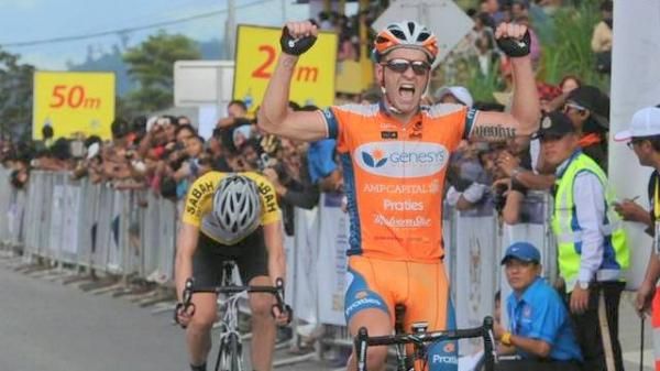 Nathan Earle (Genesys Wealth Advisers) takes stage 7 of the Tour of Borneo