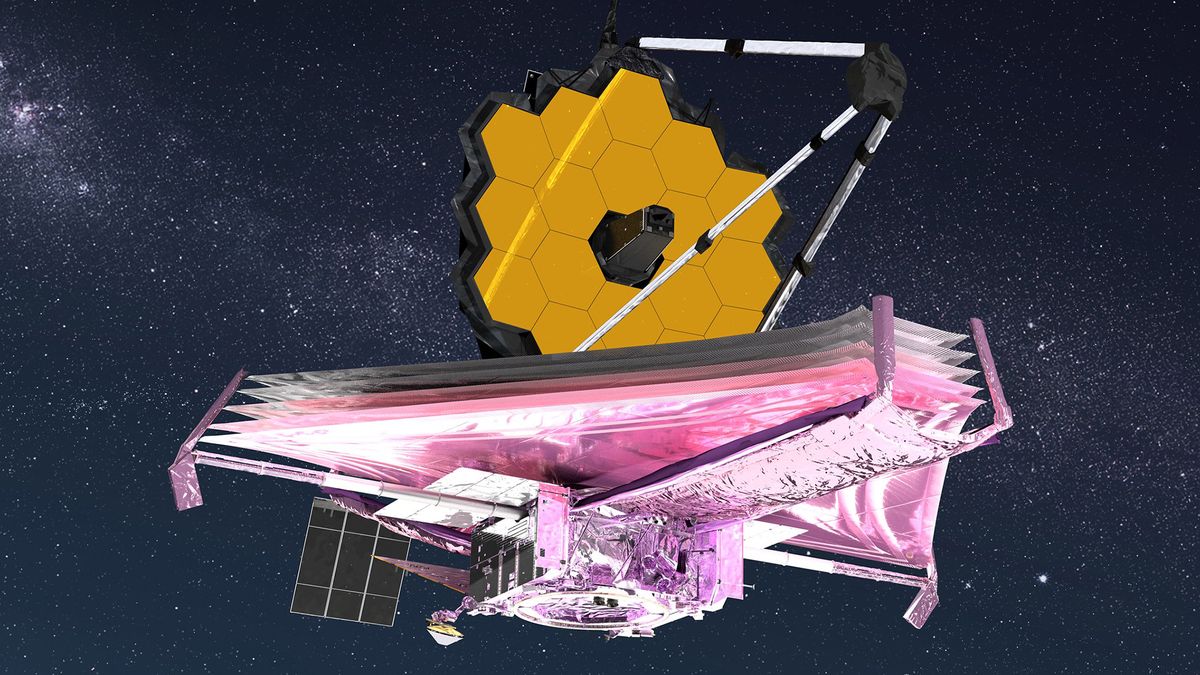 An artist&#039;s conception of the James Webb Space Telescope, which launched on Dec. 25, 2021.