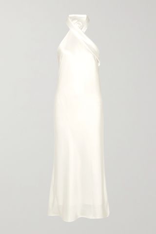 Pandora Satin Halterneck Midi Dress