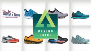 Collage of the best women's trail running shoes