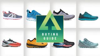 Collage of the best women&#039;s trail running shoes