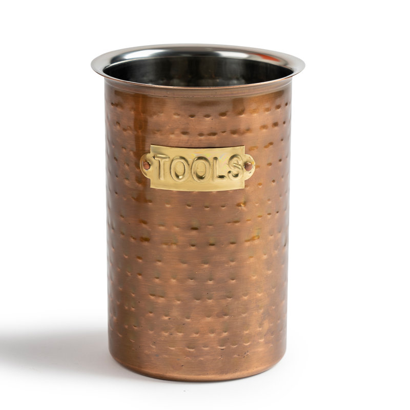 Tatara Group Nusteel Hammered Antique Copper Stainless Steel Tool Caddy, Flatware Caddy Organizer for Kitchen Countertop Storage Dining Table Comfortable, Utensil Organizer for Kitchen Counter,tg-1849ac &amp;amp; Reviews | Wayfair