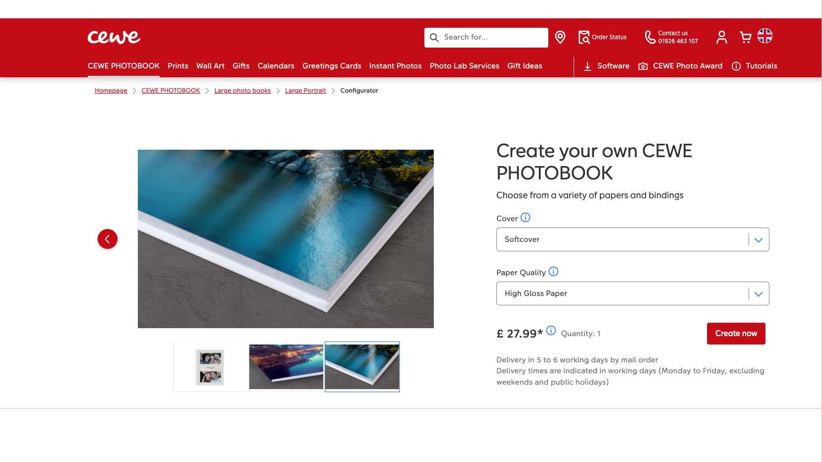 Go to a website like CEWE to create your photobook