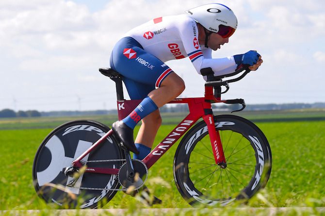 Alex Dowsett (Great Britain) took fifth place at the 2019 European Championships elite men's time trial
