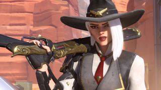 Overwatch's new hero, Ashe, is currently playable on the test server.