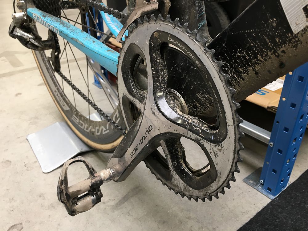 The Dura Ace power train from Stannard's Paris-Roubaix ride.