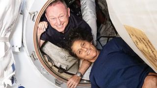 Butch Wilmore and Suni Williams aboard the ISS in August 2024.