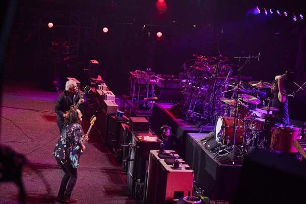 Rush onstage with Dave Grohl