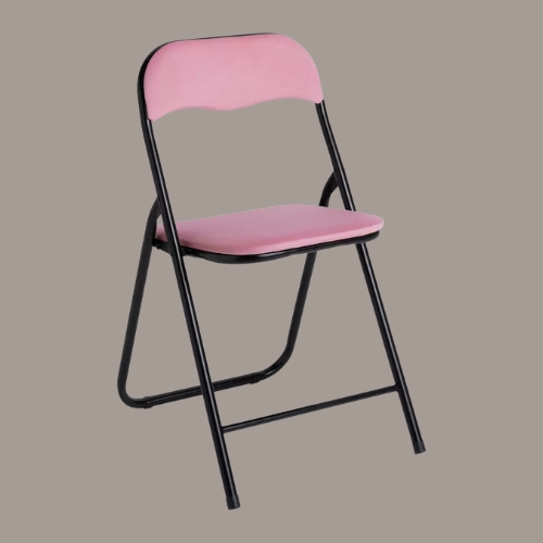 Argos Home, Nyla Velvet Folding Dining Chair - Pink