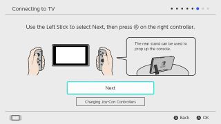 Use the Joy-Cons to select Next by pressing A