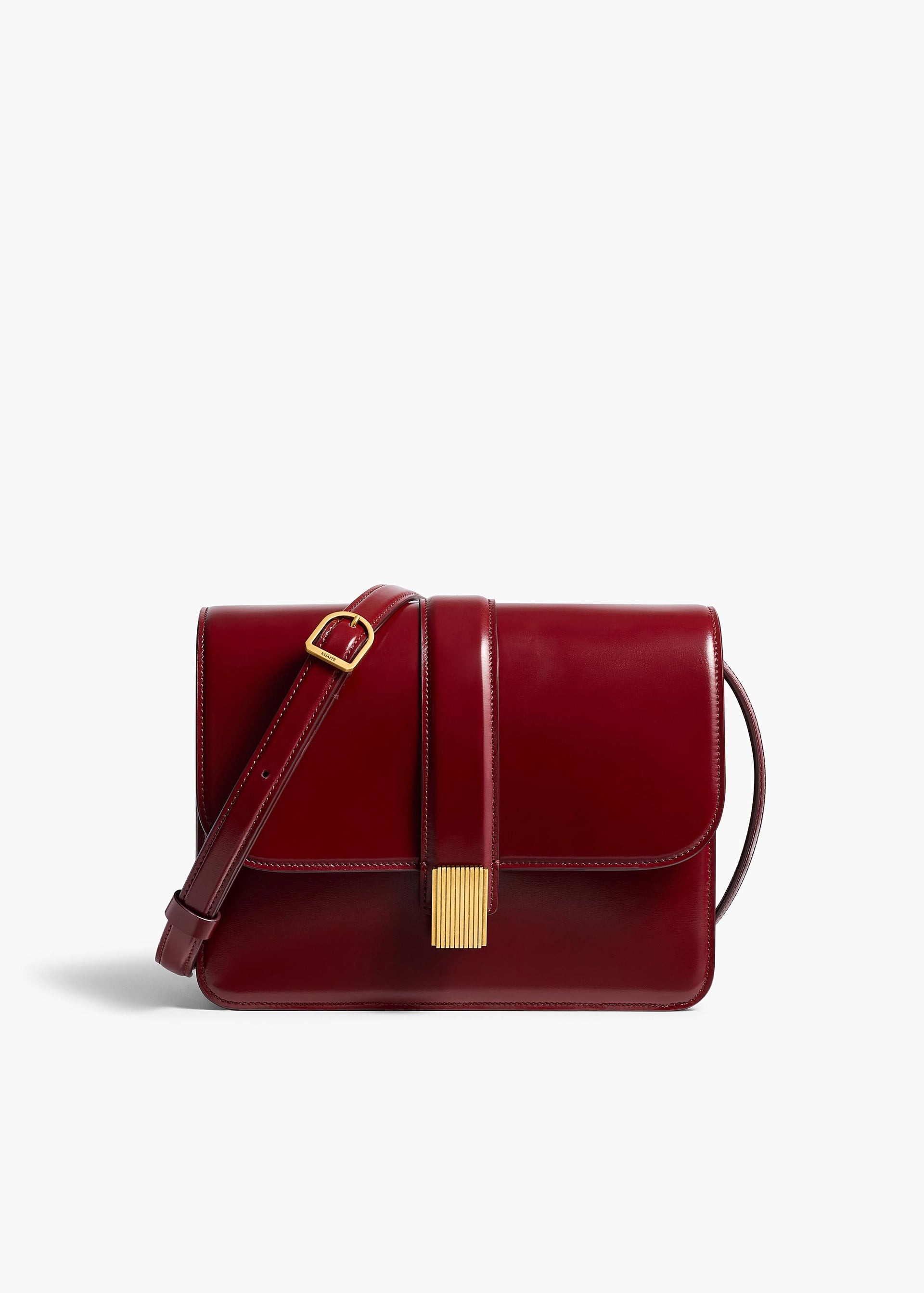 Khaite, Blake Crossbody Bag in Oxblood Leather