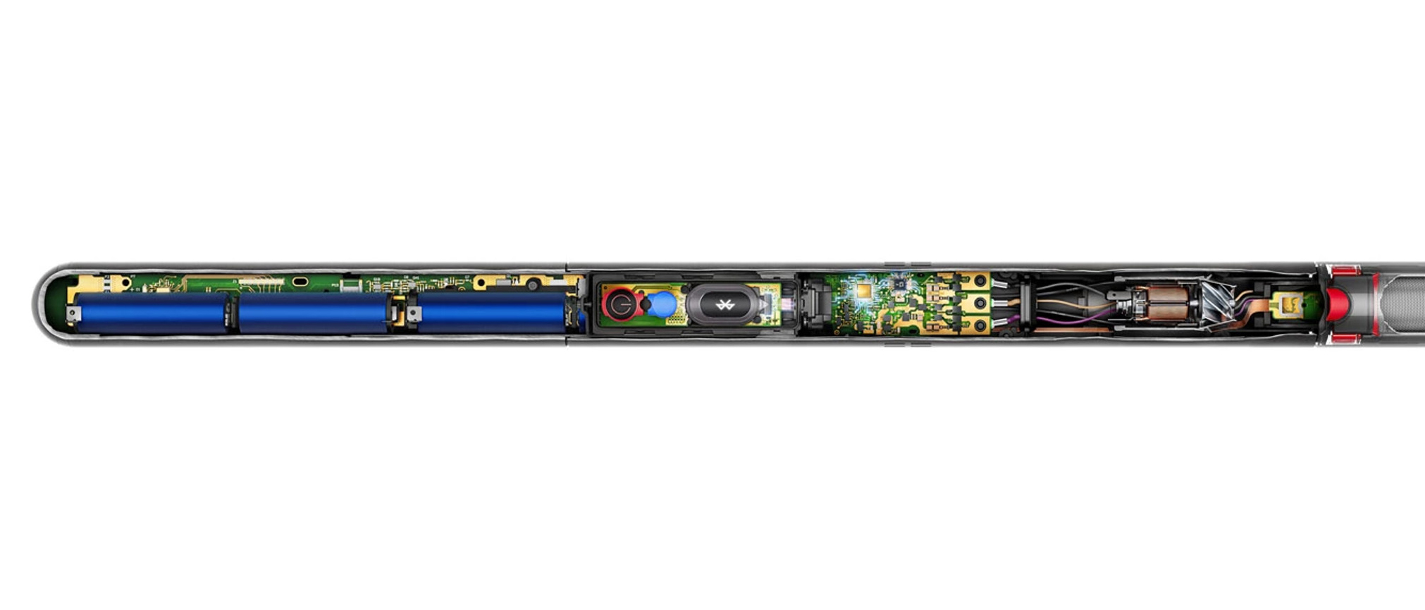 เครื่องดูดฝุ่นใหม่ของ Dyson นั้นบางเหมือนด้ามไม้กวาดและดูเหมือนว่าจะลอยอยู่บนพื้น