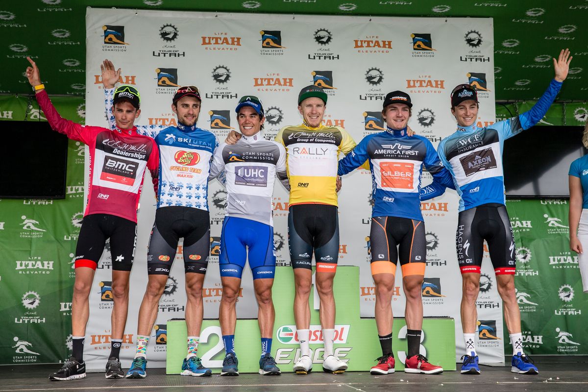 The jersey winners after the final stage