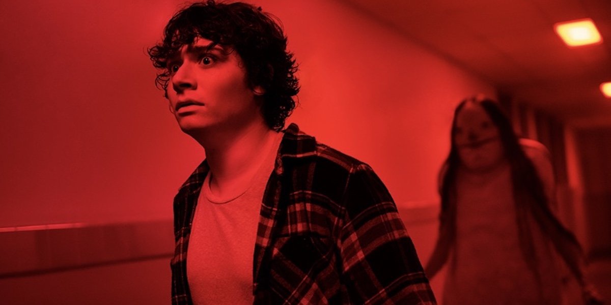 Austin Zajur and The Pale Lady in Scary Stories To Tell In the Dark