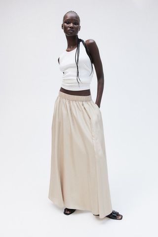 A-Line Silk Skirt