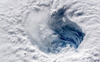 The eye of category 4 Hurricane Florence is "chilling, even from space," according to German astronaut Alexander Gerst, who posted this image to Twitter on Sept. 12, 2018.
