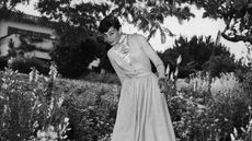 audrey hepburn in a garden