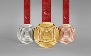 silver, gold and bronze Paris 2024 Paralympics medals by chaumet