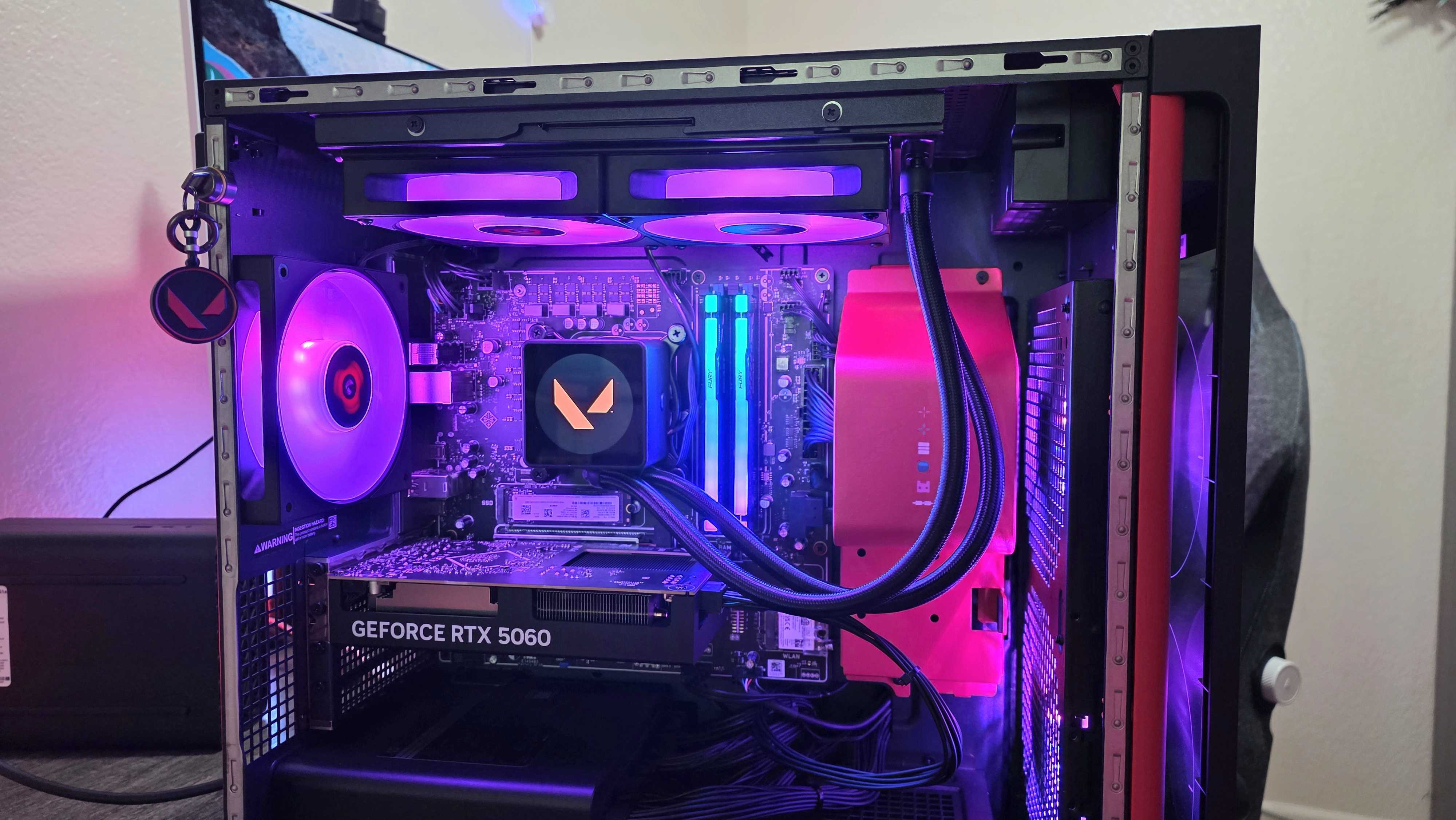 Image of the HP OMEN 35L VALORANT Limited Edition pre-built desktop gaming PC.