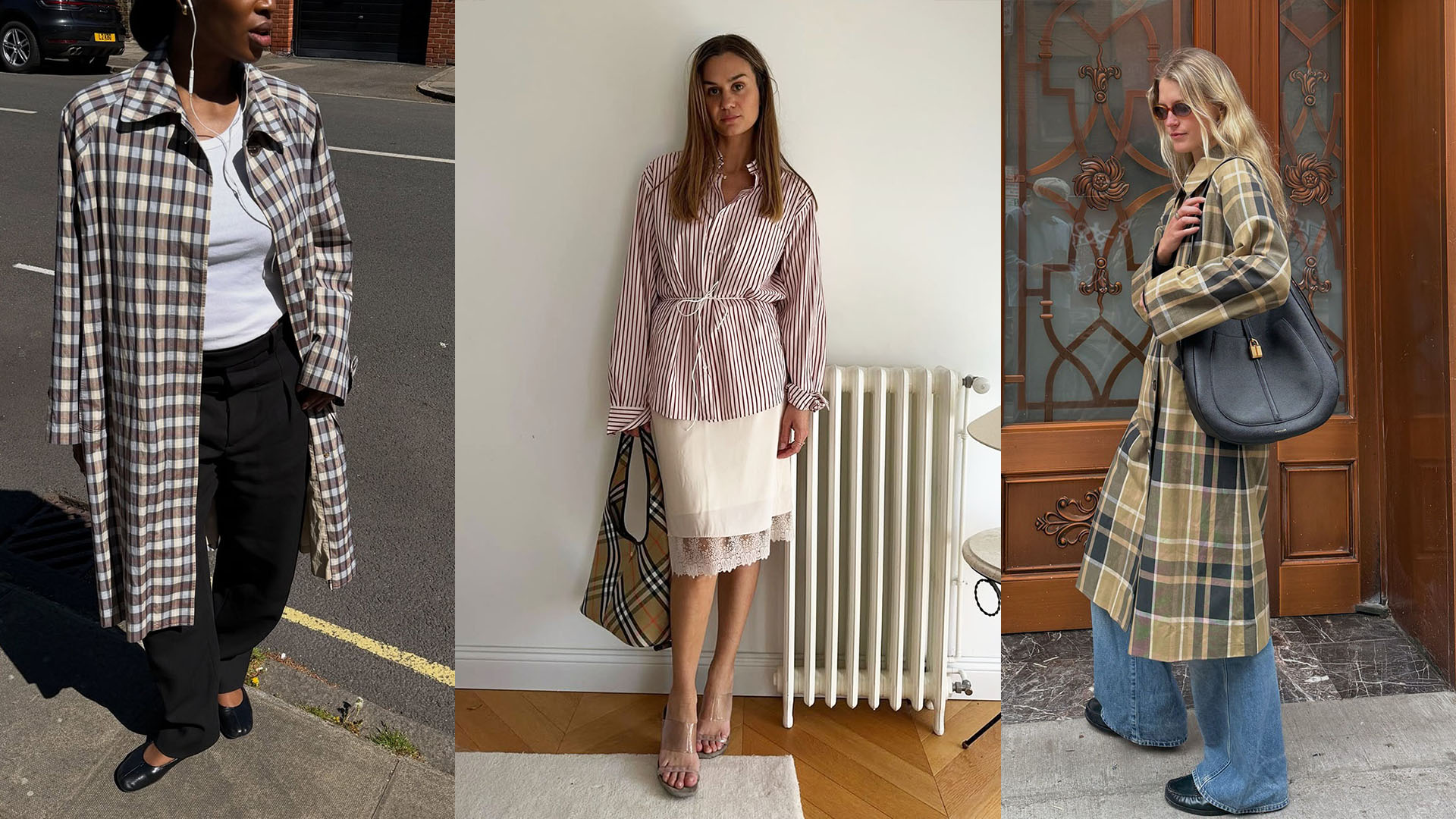women wearing plaid items