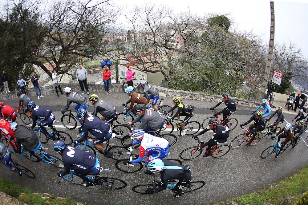 The peloton in action during stage 7 at Paris-Nicxe