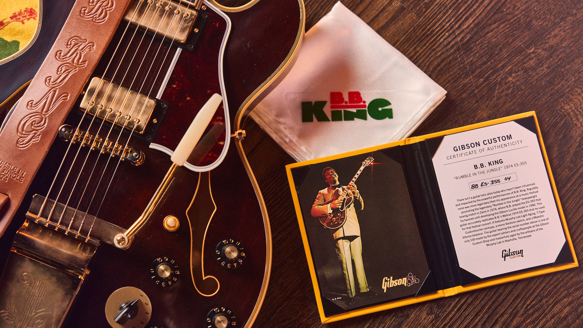 Gibson’s limited edition B.B. King 1974 ES-355 guitar recreates the classic Rumble in the Jungle sound