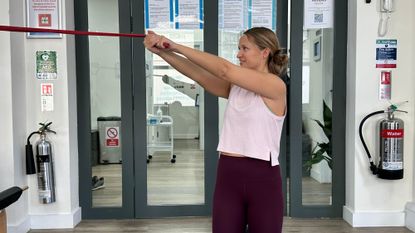 Resistance band ab workout to build core strength Fit Well