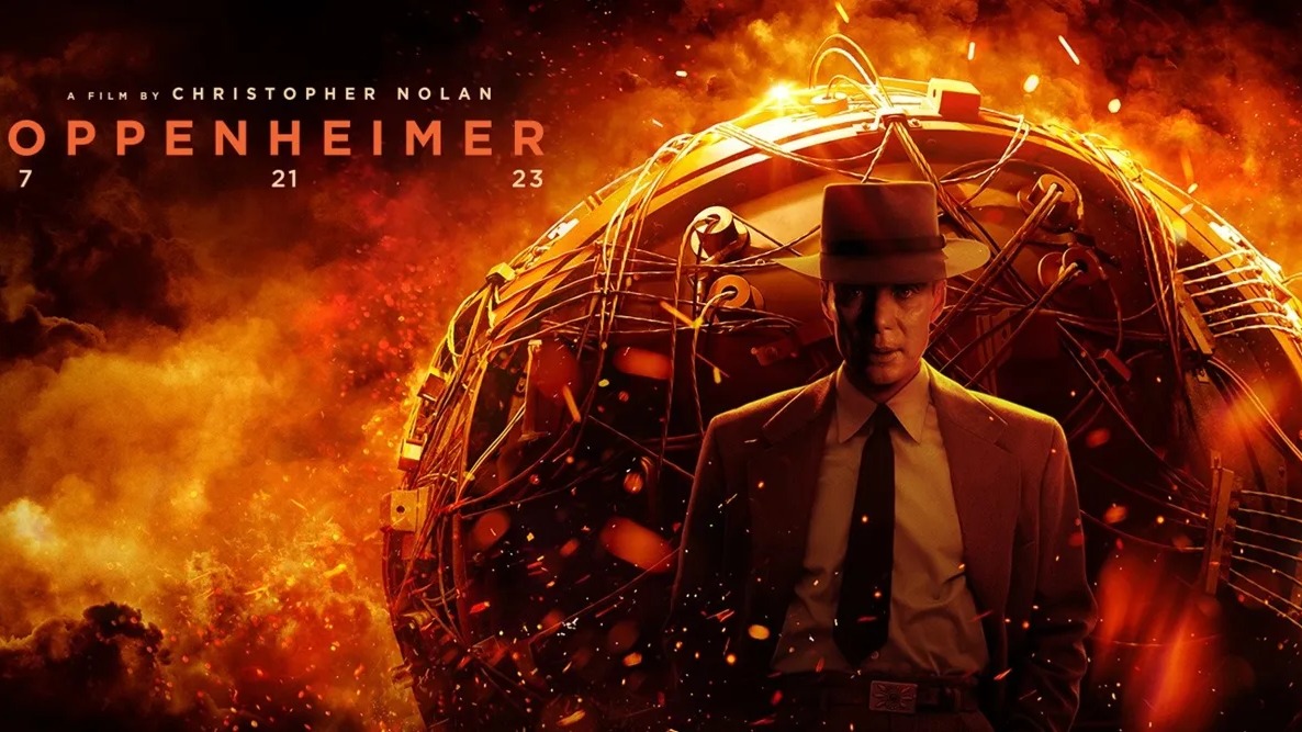 Oppenheimer movie poster featuring Cillian Murphy