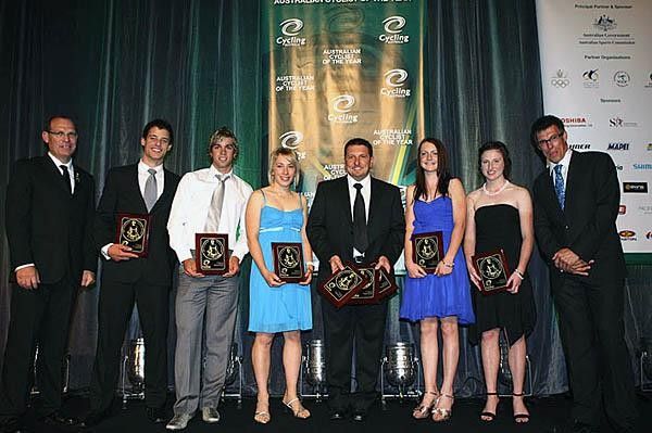The junior riders were presented with their awards by two former Tour de France riders.