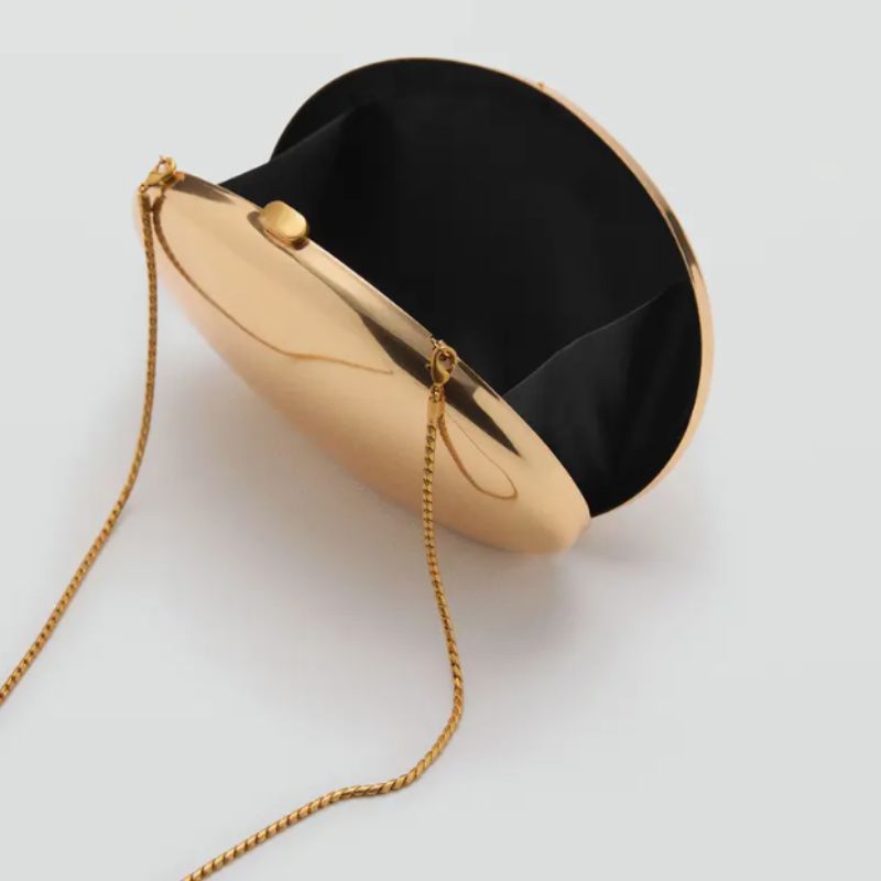 gold clutch bag