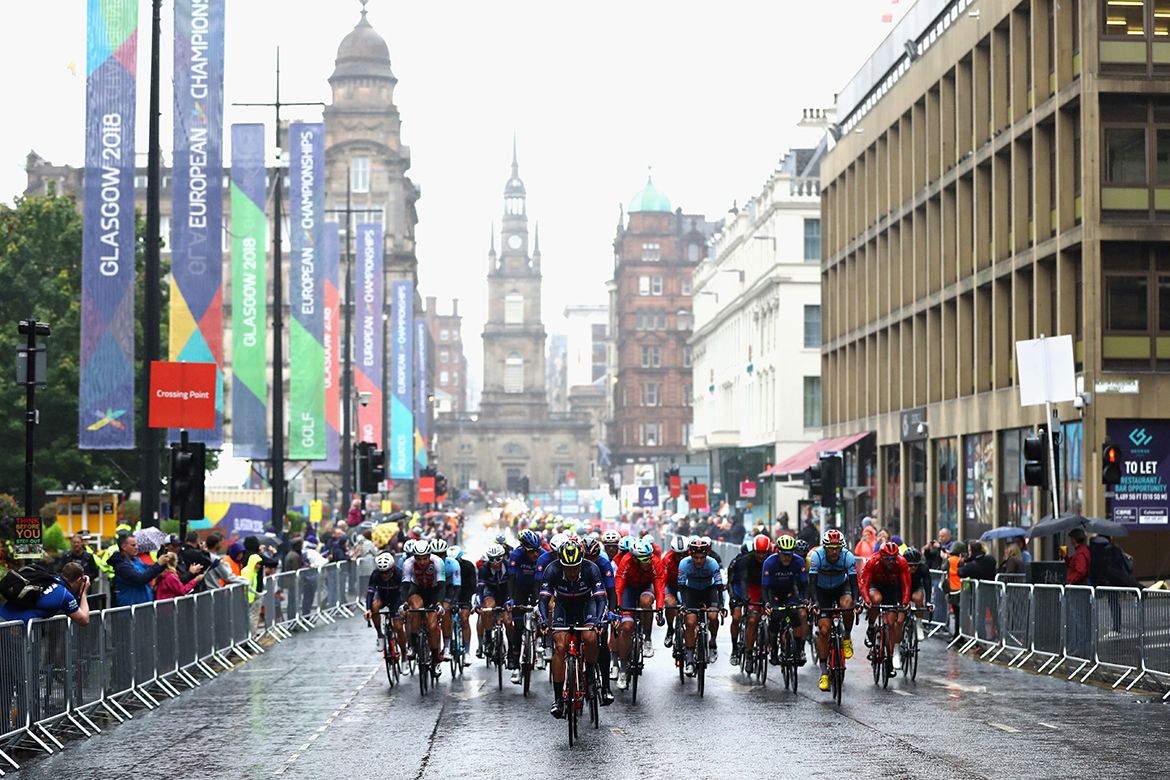 The 230km race covered a city centre circuit in a wet Glasgow