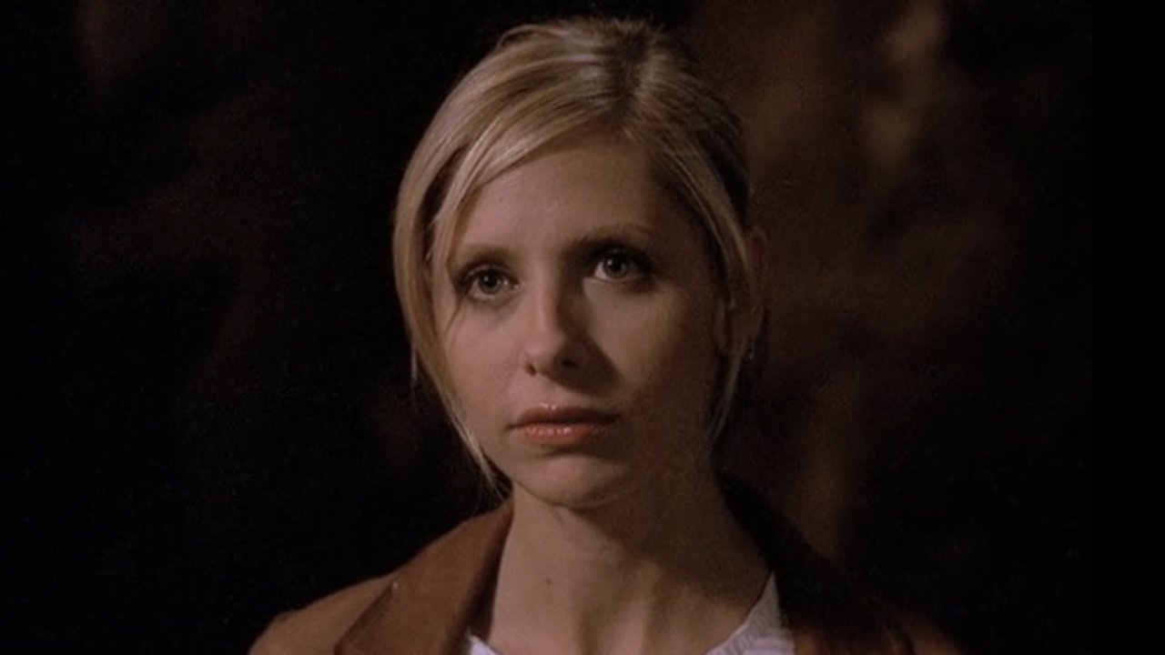 Buffy speaking to Caleb in the penultimate episode.