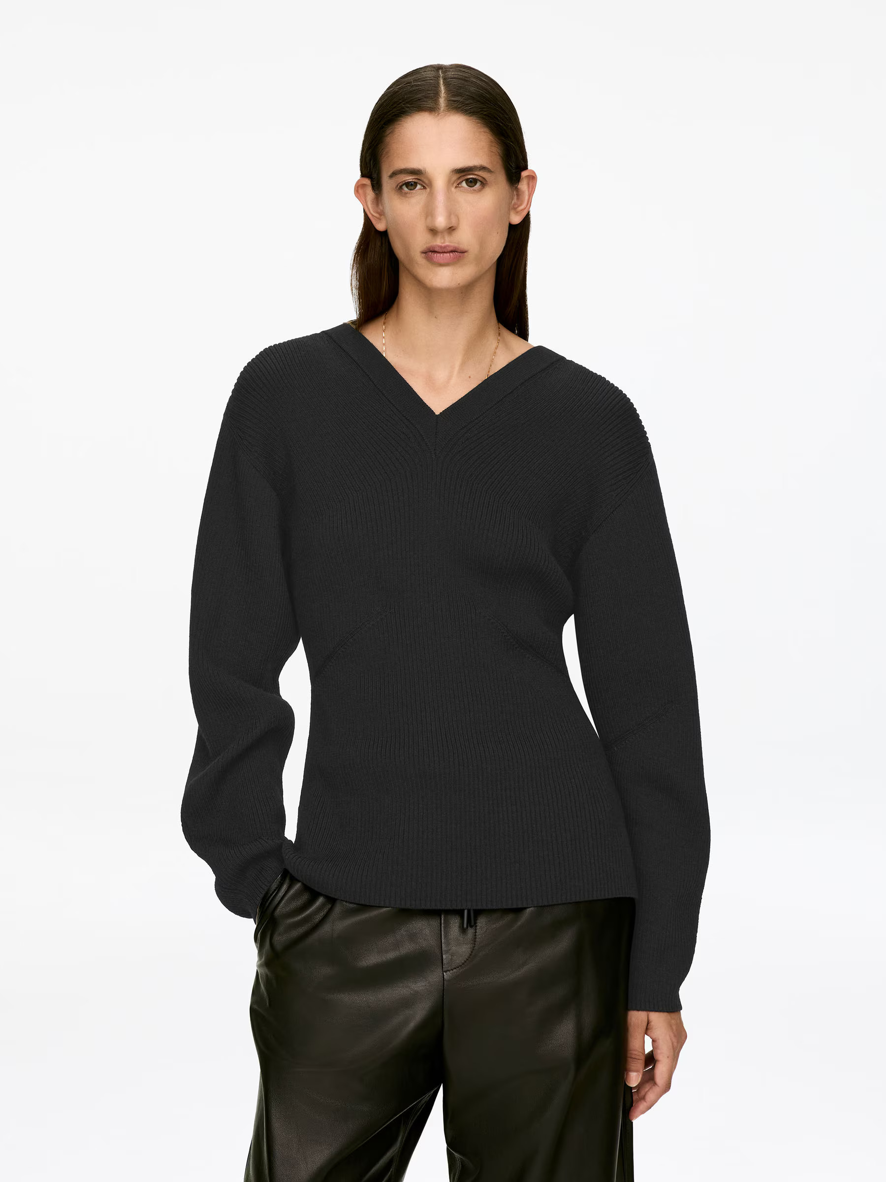 Arket V-neck ribbed jumper