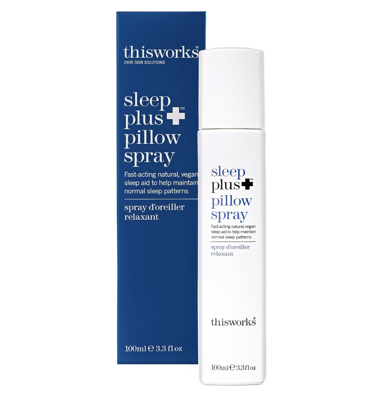 Thisworks Sleep Plus Pillow Spray Fast-Acting Natural Rest With With Essential Oils of Lavender, Vetivert and Camomile, 100ml, 3.3 Fl Oz