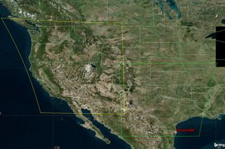 A geosynchronous satellite with two cameras — or a mirror to switch views — could observe nearly the entire Western United States and continuously search for wildfires.