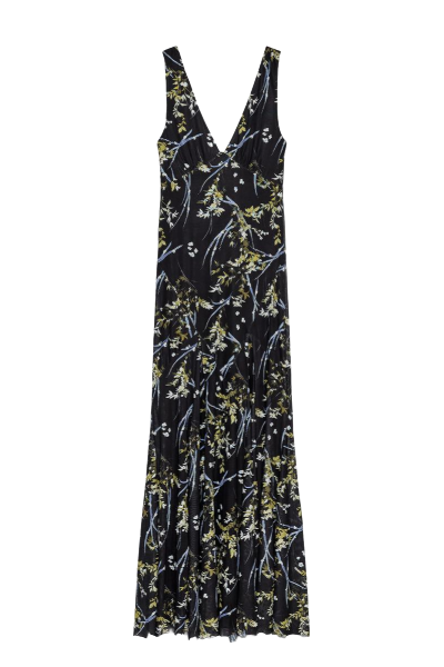 ZARA, Long Floral Tulle Dress