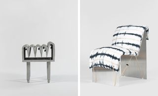 Left, chair by Desert Cast. Right, chair by Bec Brittain