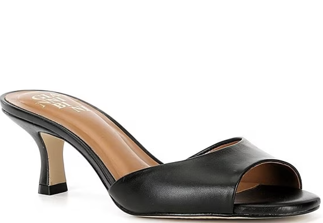 Gianni Bini, Gianni Bini Reaves Leather Slide Sandals