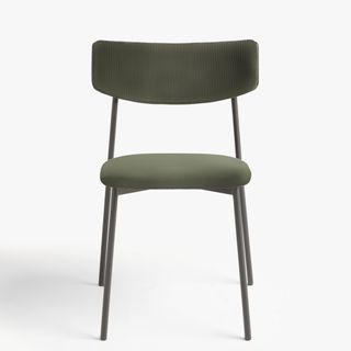 molton cord chair with cord fabric and slender metal frames