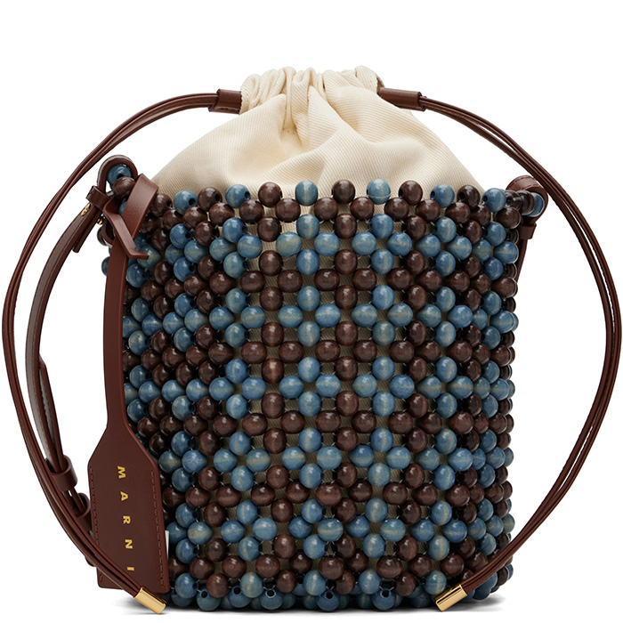 Marni, Blue &amp;amp; Brown Beads Bag