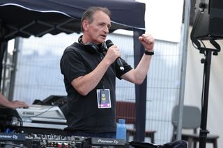 BBC Euro 2024 Former Scotland winger Pat Nevin does a DJ set at the pre-match fan zone during a UEFA Euro 2024 qualifier between Scotland and Georgia at Hampden Park, on June 20, 2023, in Glasgow, Scotland. (Photo by Ross MacDonald/SNS Group via Getty Images)
