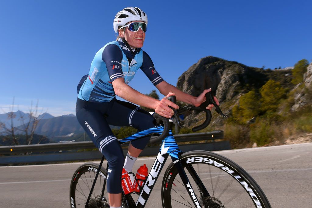 DENIA SPAIN JANUARY 19 Ellen Van Dijk of The Netherlands during the Team TrekSegafredo Women Elite 2021 Training TrekSegafredo on January 19 2021 in Denia Spain Photo by Luc ClaessenGetty Images