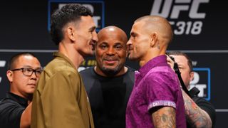Max Holloway and Dustin Poirier face off