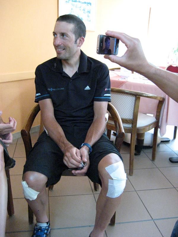Juan Antonio Flecha (Sky) speaks to the press on the second rest day at the Tour de France.