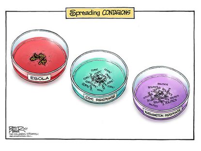 Political cartoon Ebola CDC Washington politics