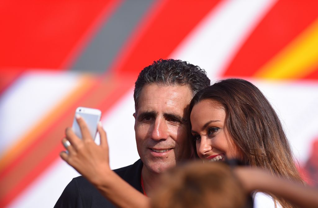 Selfie time for Miguel Indurian at the podium