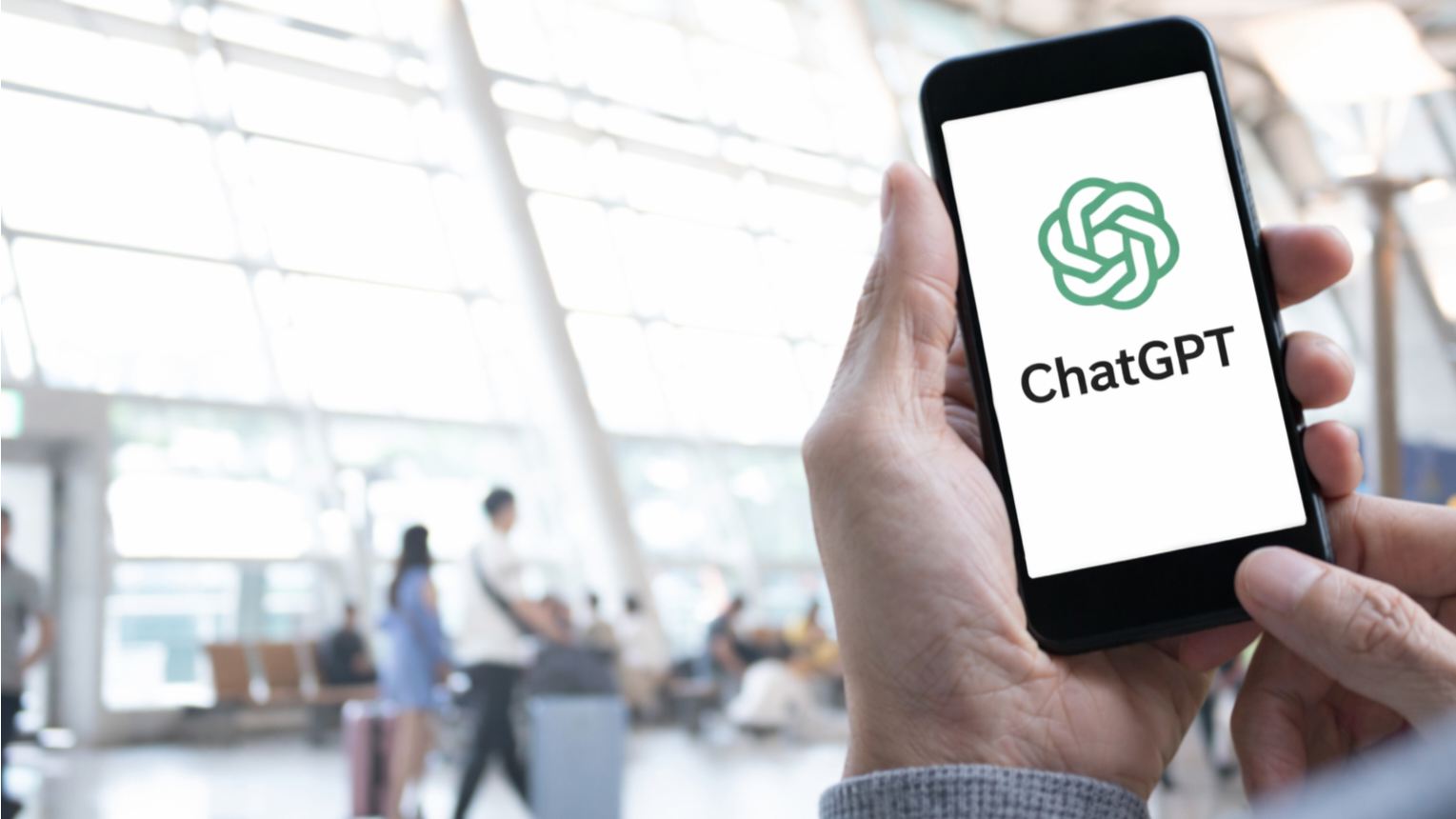 تصویر ChatGPT از ChatGPT در فرودگاه