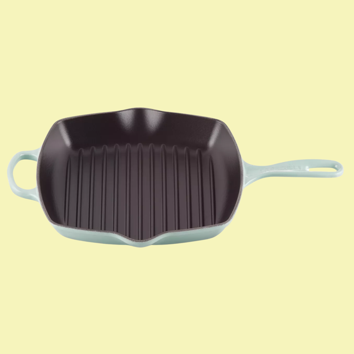 Sage green square grill pan