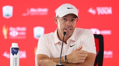 Rory McIlroy speaks at his 2025 Abu Dhabi HSBC Championship press conference